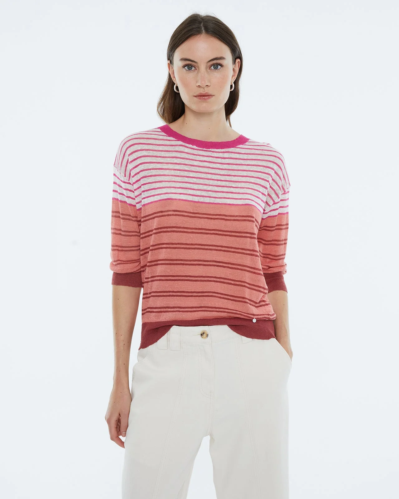 Andam Jersey Tri colour Top - Image 3
