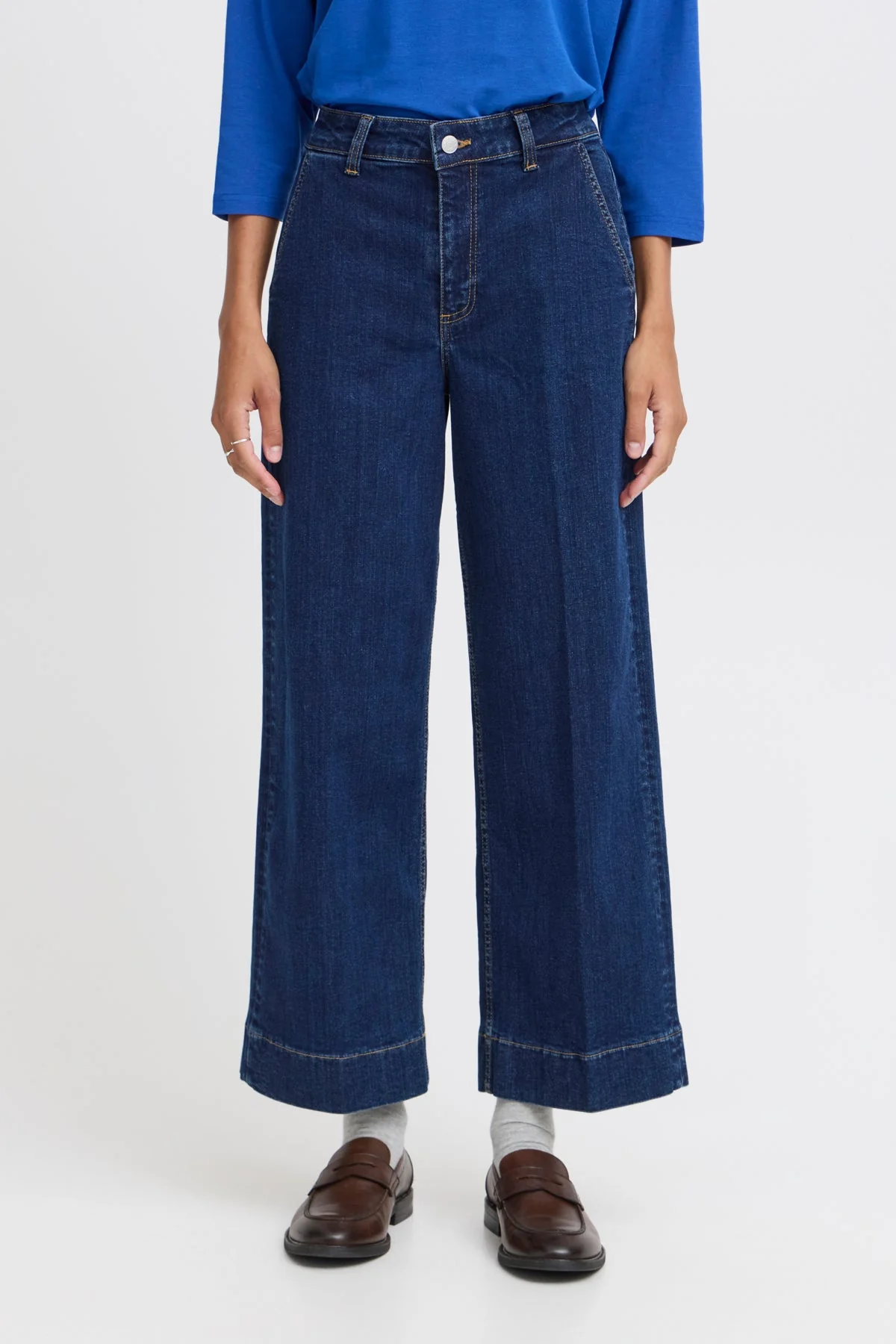 b.young BYKomma Cropped Jeans Ink Blue - Image 2