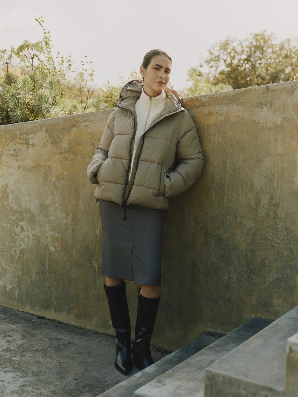 b.young BYSolle Cropped Sweatshirt Birch - Image 3