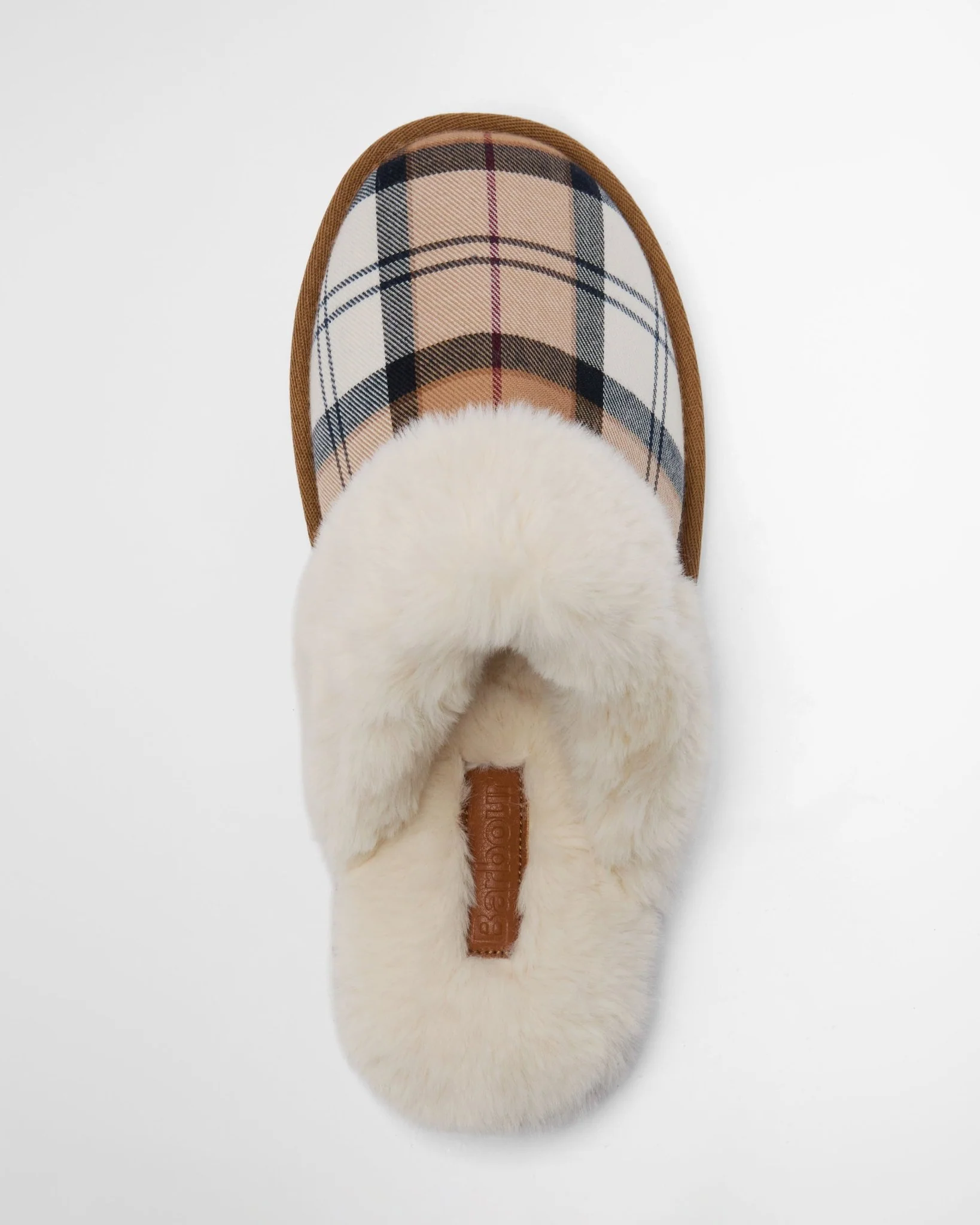 Barbour Claudia Tartan Mule Slipper Hessian Tartan - Image 6