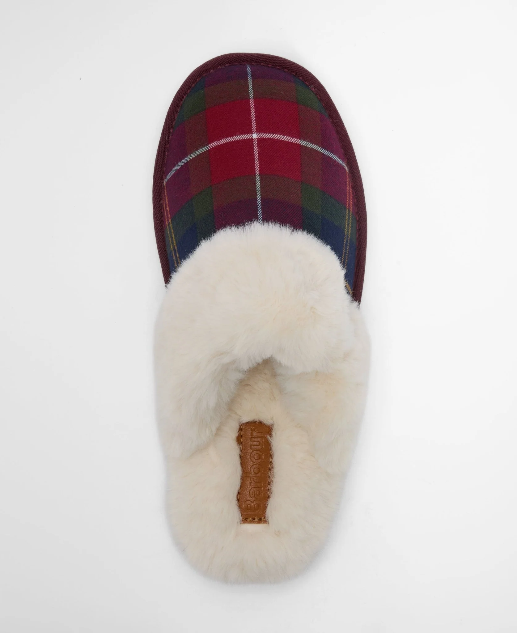 Barbour Claudia Tartan Mule Slipper Winterberry Tartan - Image 4