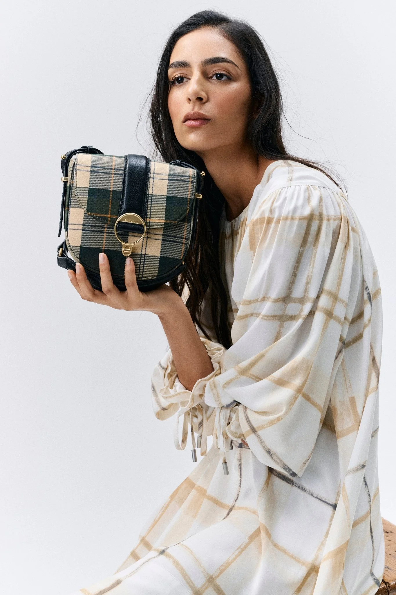 Barbour Elm Tartan Crossbody Bag
