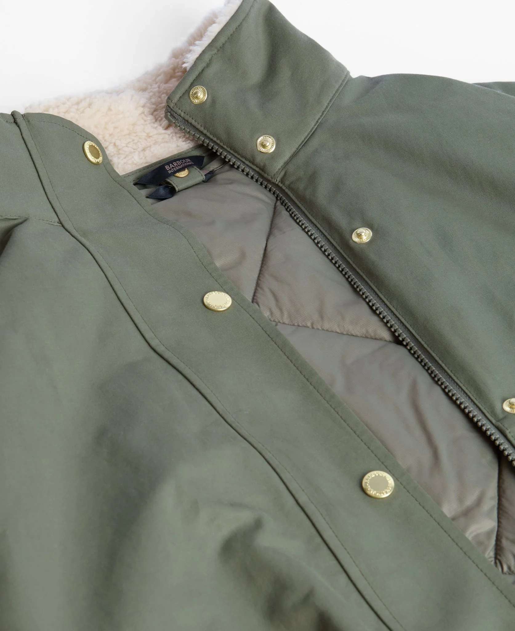 Barbour International Luanda 3 In 1 Showerproof Jacket Khaki - Image 7