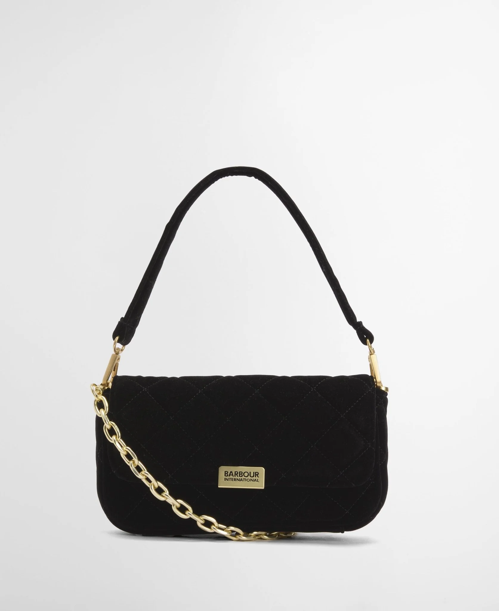 Barbour international Quilted Mini Soho Crossbody Bag Velvet Black