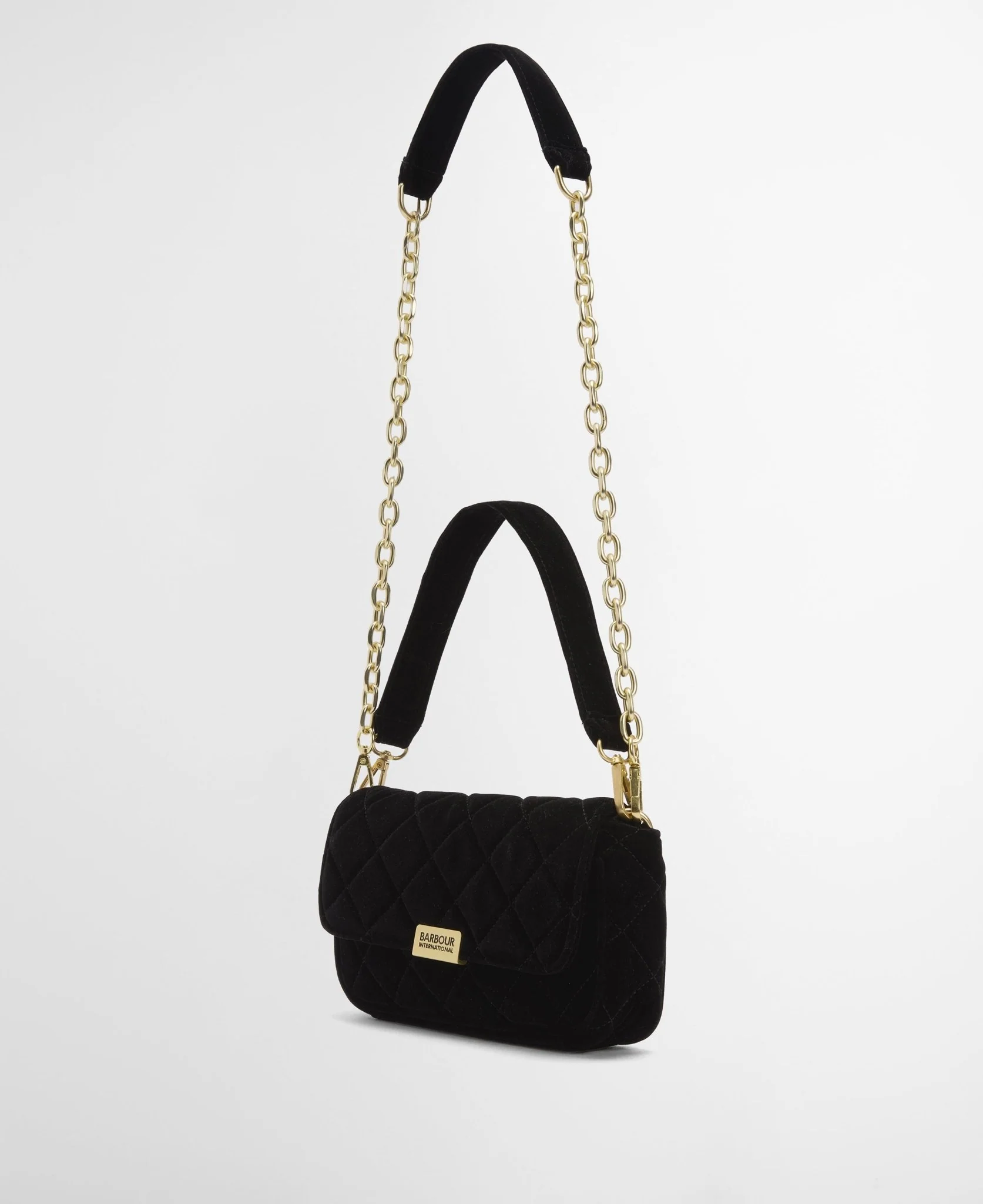 Barbour international Quilted Mini Soho Crossbody Bag Velvet Black - Image 5