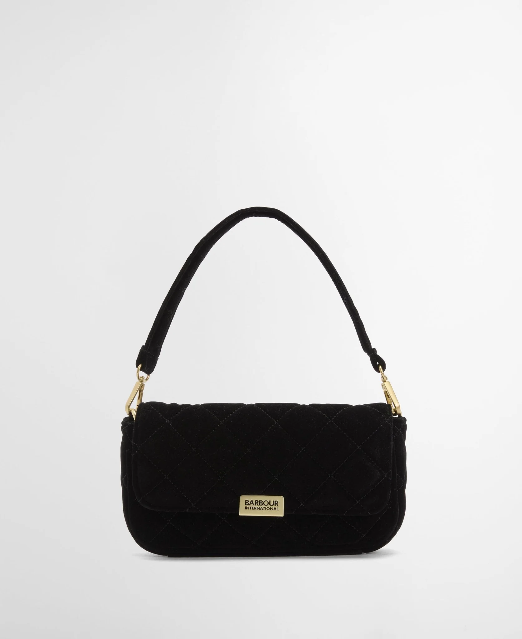 Barbour international Quilted Mini Soho Crossbody Bag Velvet Black - Image 9