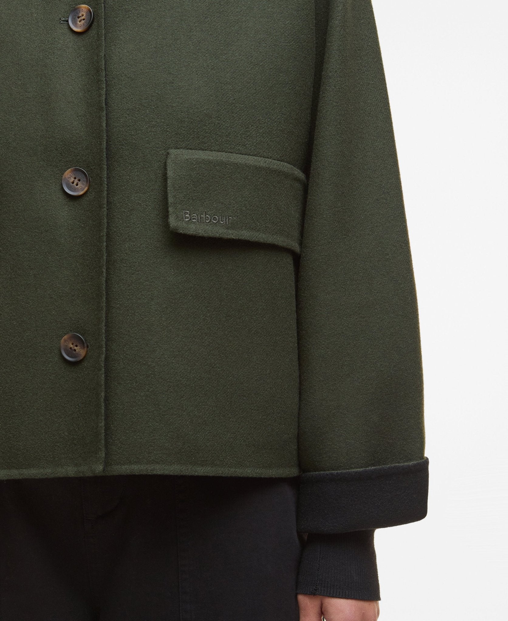 Barbour Leonie Overshirt Olive - Image 6