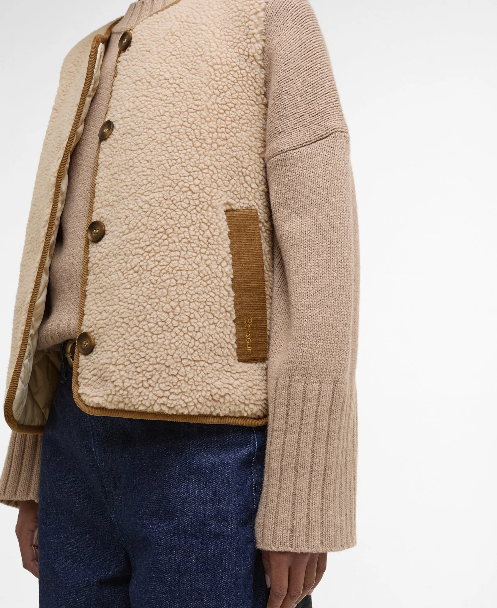 Barbour Luciana Fleece Gilet Natural - Image 5