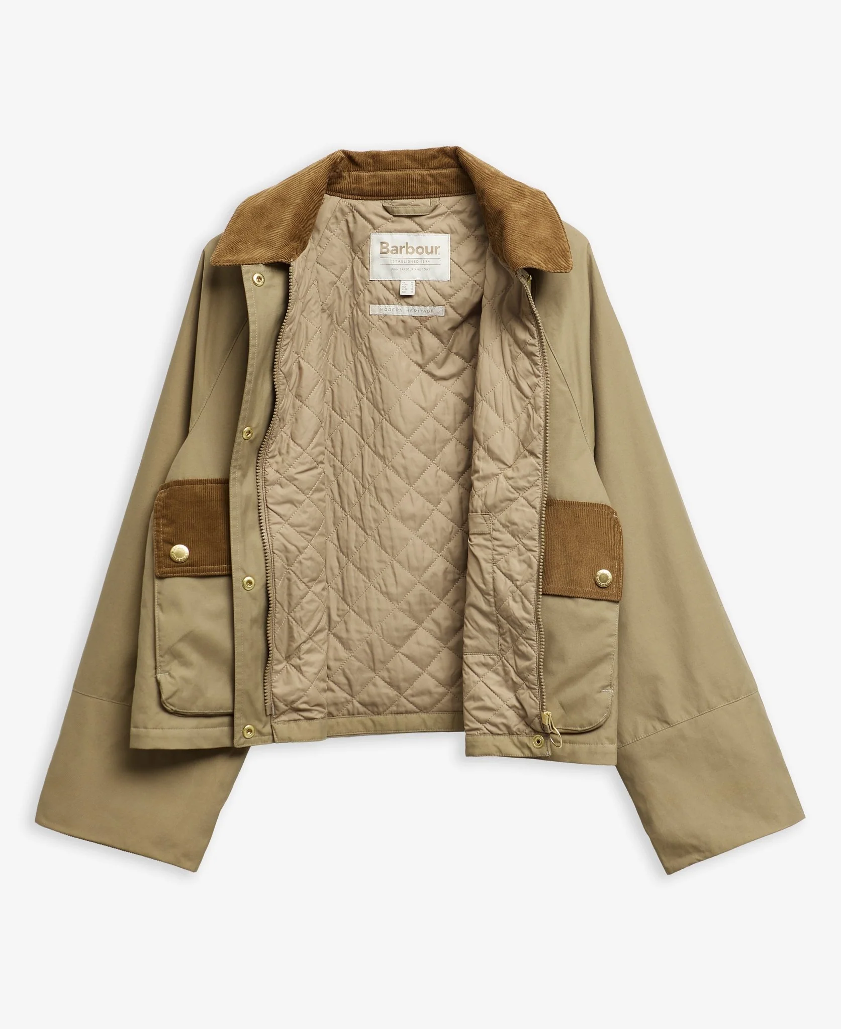Barbour Phoebe Casual Jacket Military Brown - Image 7