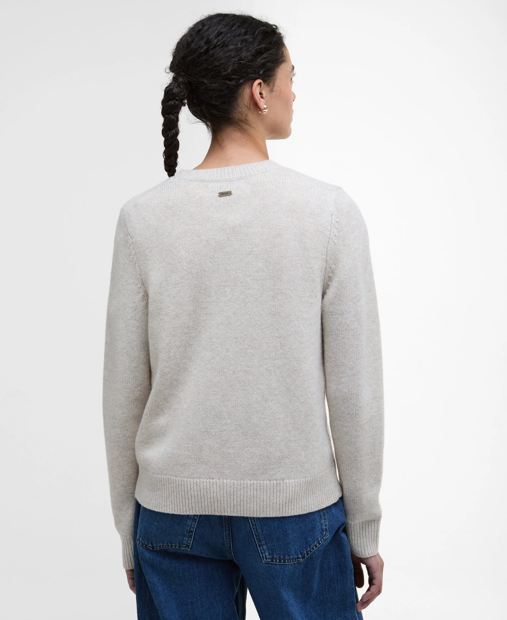 Barbour Woodhouse Knitted Jumper Oatmeal - Image 3
