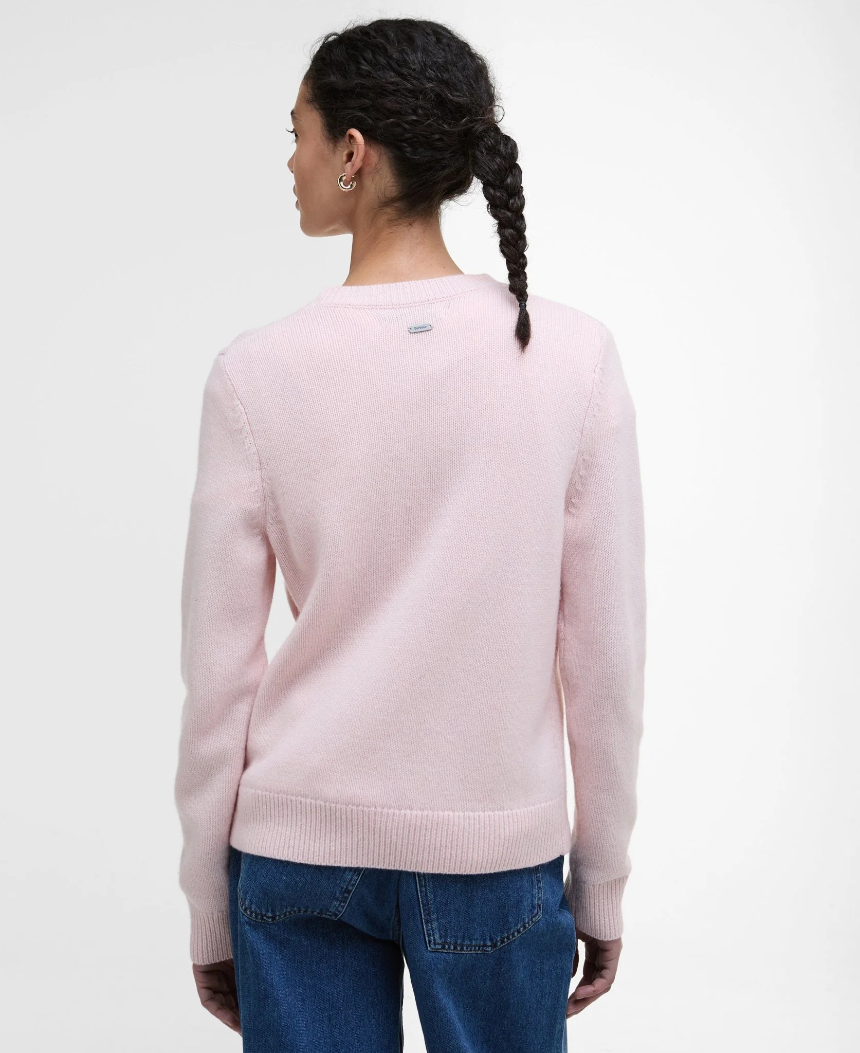 Barbour Woodhouse Knitted Jumper Pink Blush - Image 3