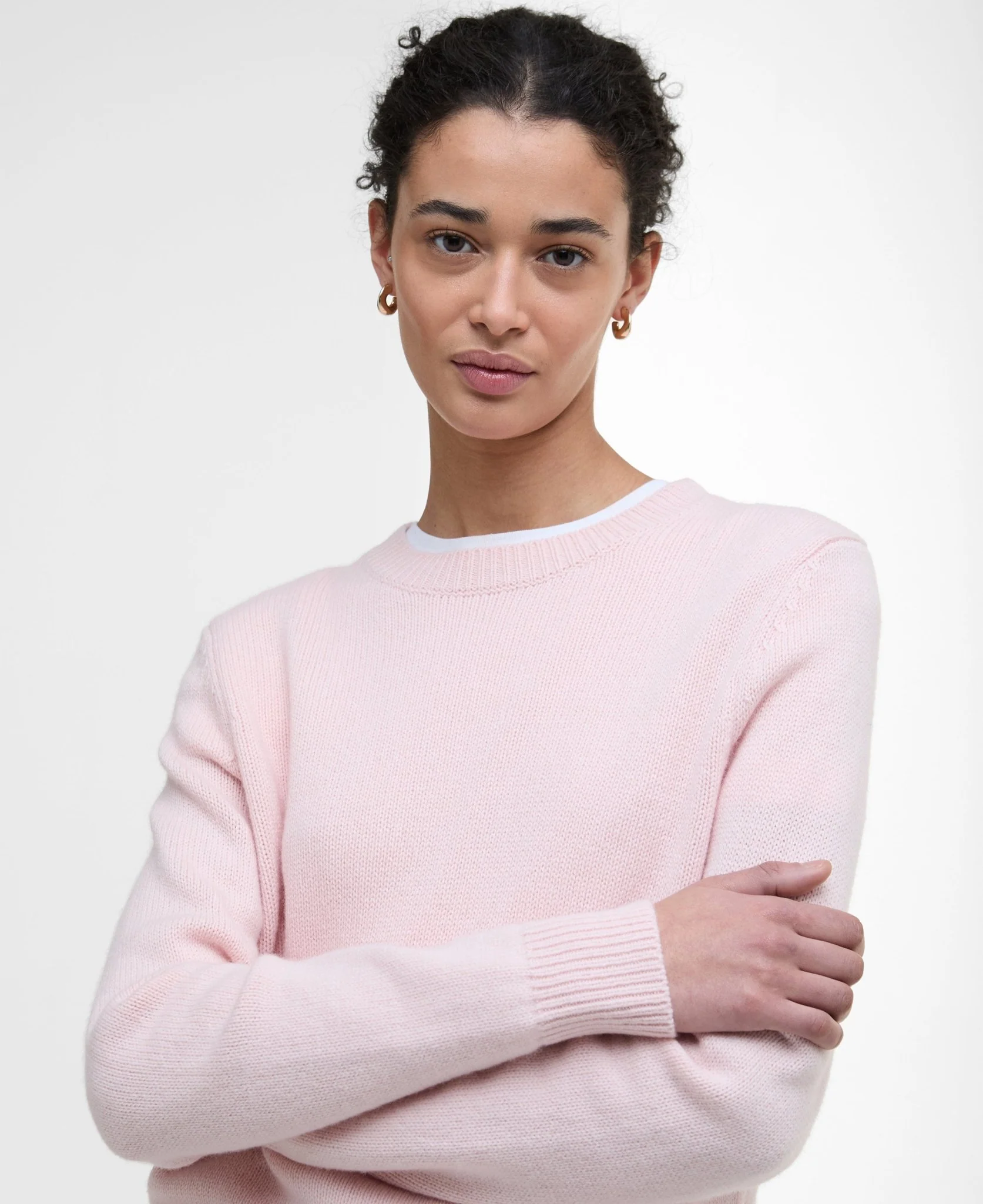 Barbour Woodhouse Knitted Jumper Pink Blush - Image 4