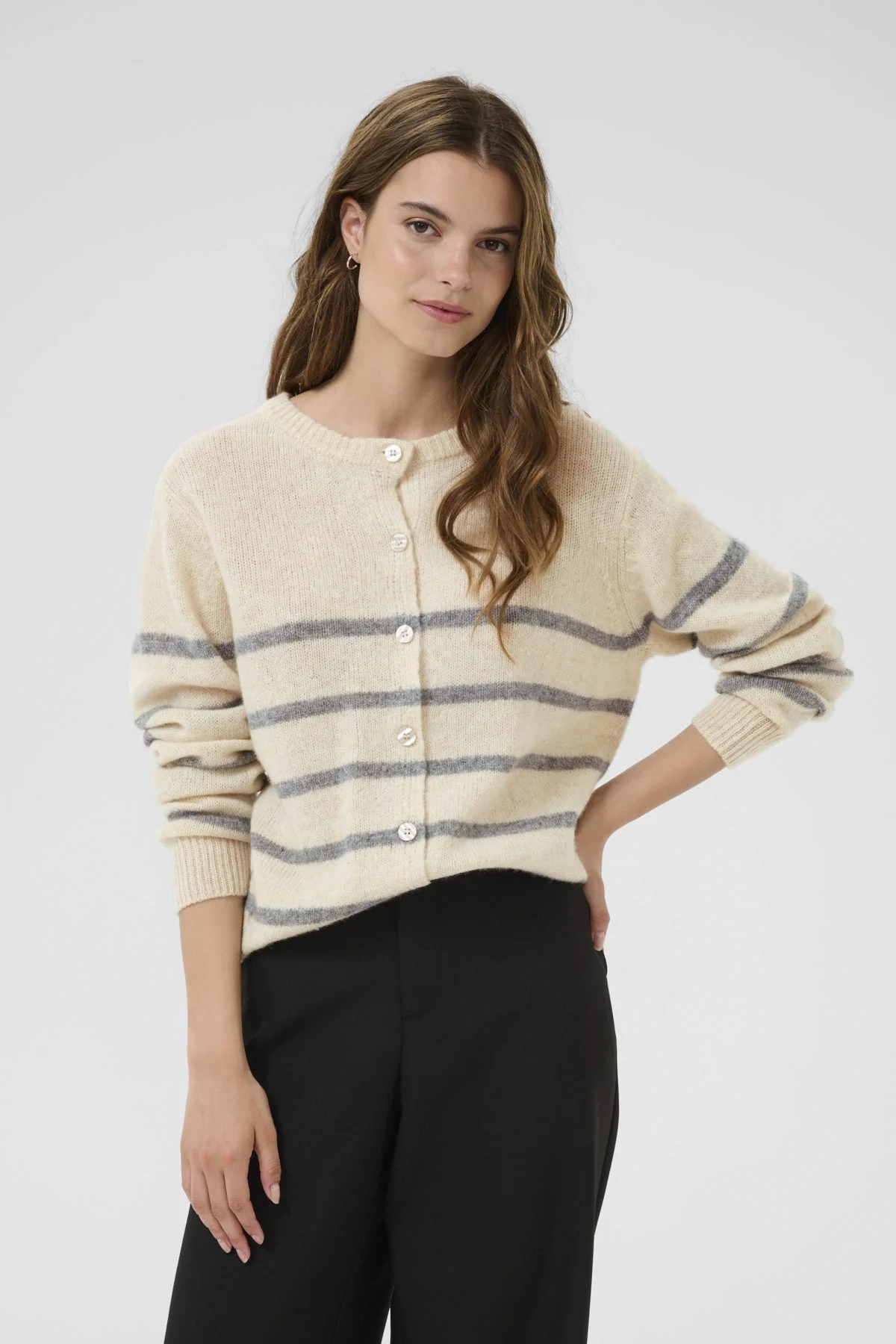 Culture Cukatrina Wool Stripe Cardigan - Image 2
