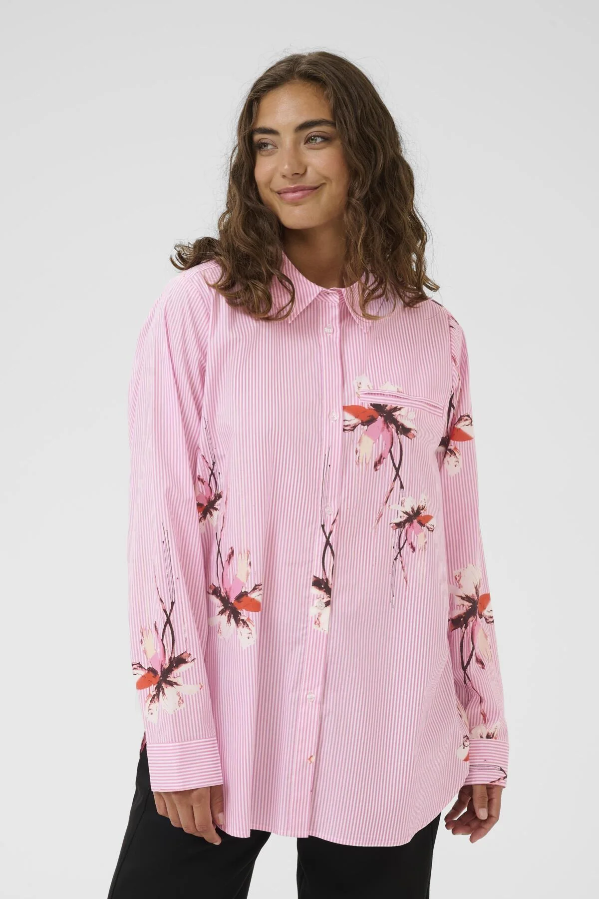 Culture CUbrila Long Stripe Shirt