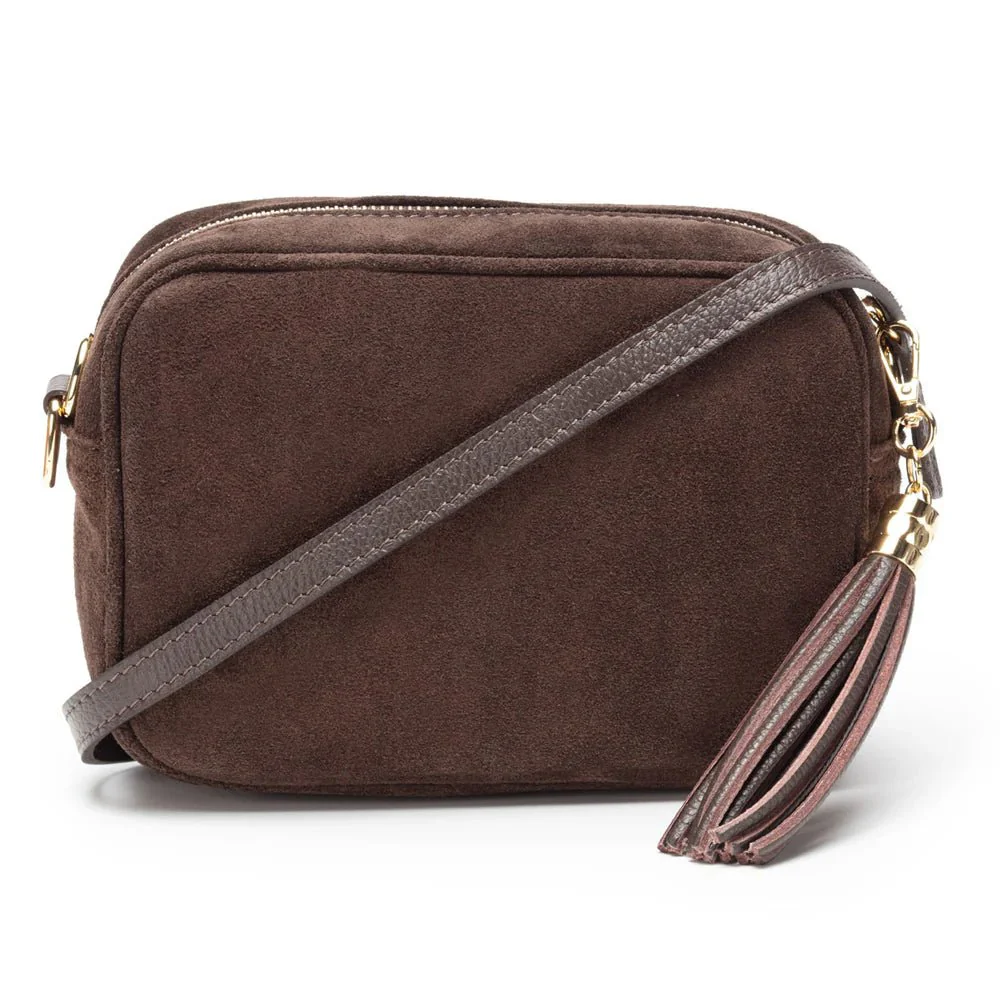 Elie Beaumont Suede Crossbody Bag - Image 7