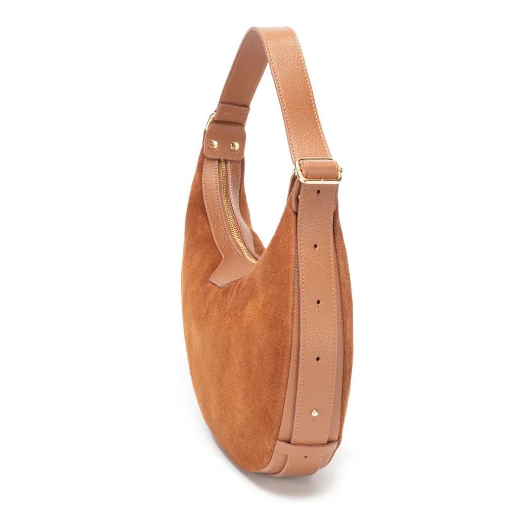 Elie Beaumont Suede Shoulder Handbag - Image 10