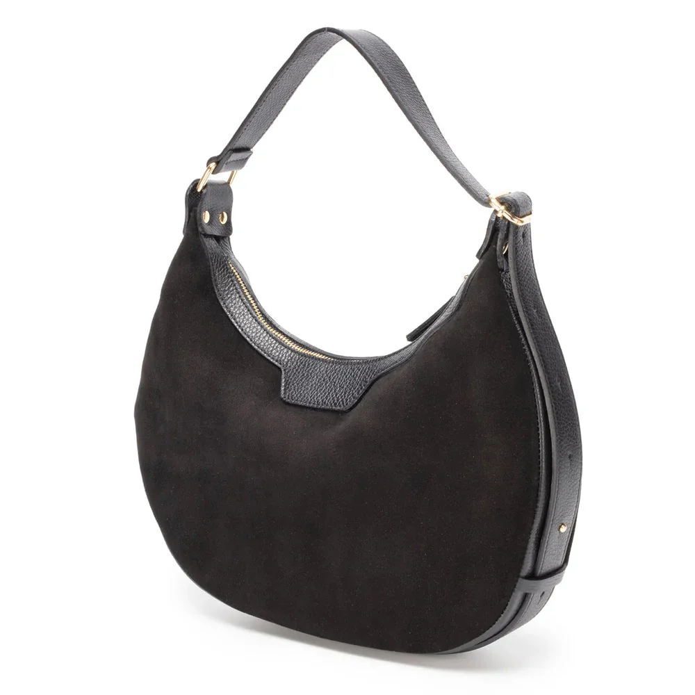 Elie Beaumont Suede Shoulder Handbag - Image 17