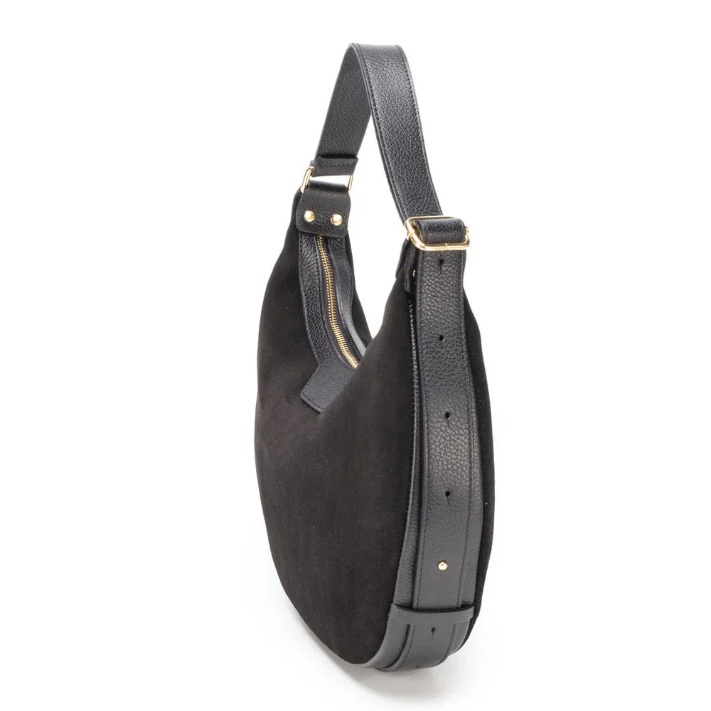 Elie Beaumont Suede Shoulder Handbag - Image 18
