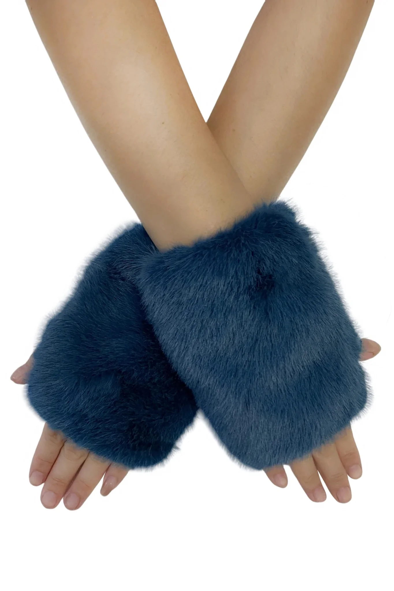 Faux Fur Fingerless Gloves - Image 9