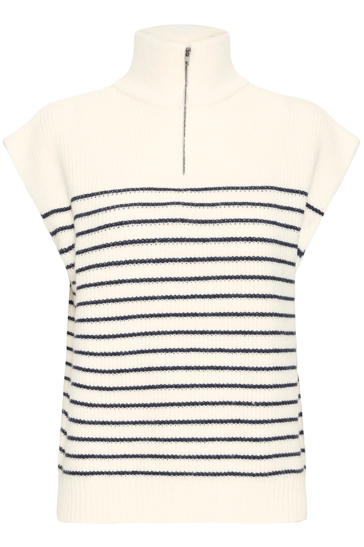 Fransa FRVINNA 1 Knitted Quarter Zip Vest - Image 2