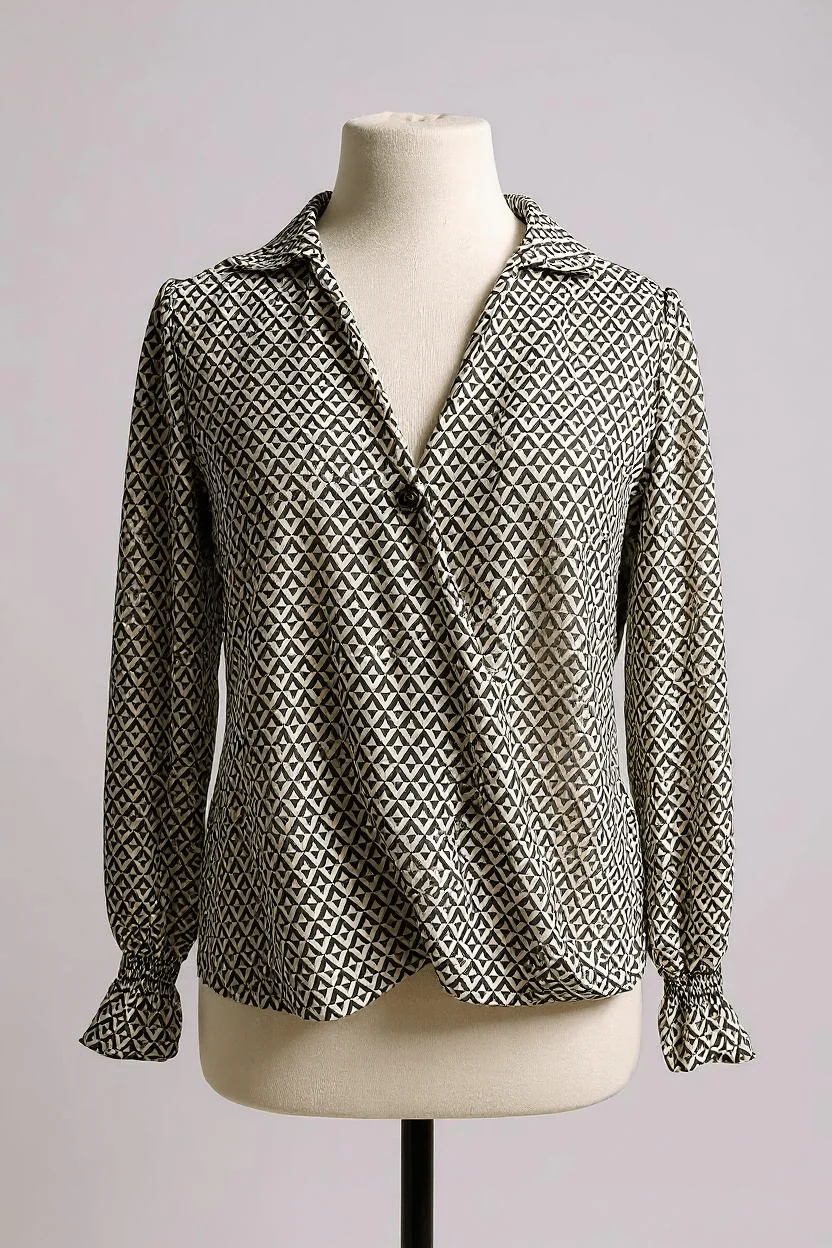 Foil Gala Twist Blouse