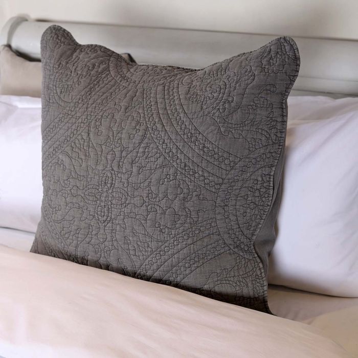 Biggie Best Grey Stitch Duck Feather Pillow - Image 2