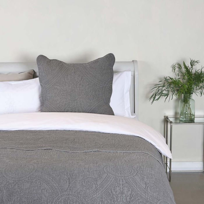 Biggie Best Grey Stitch Duck Feather Pillow - Image 3