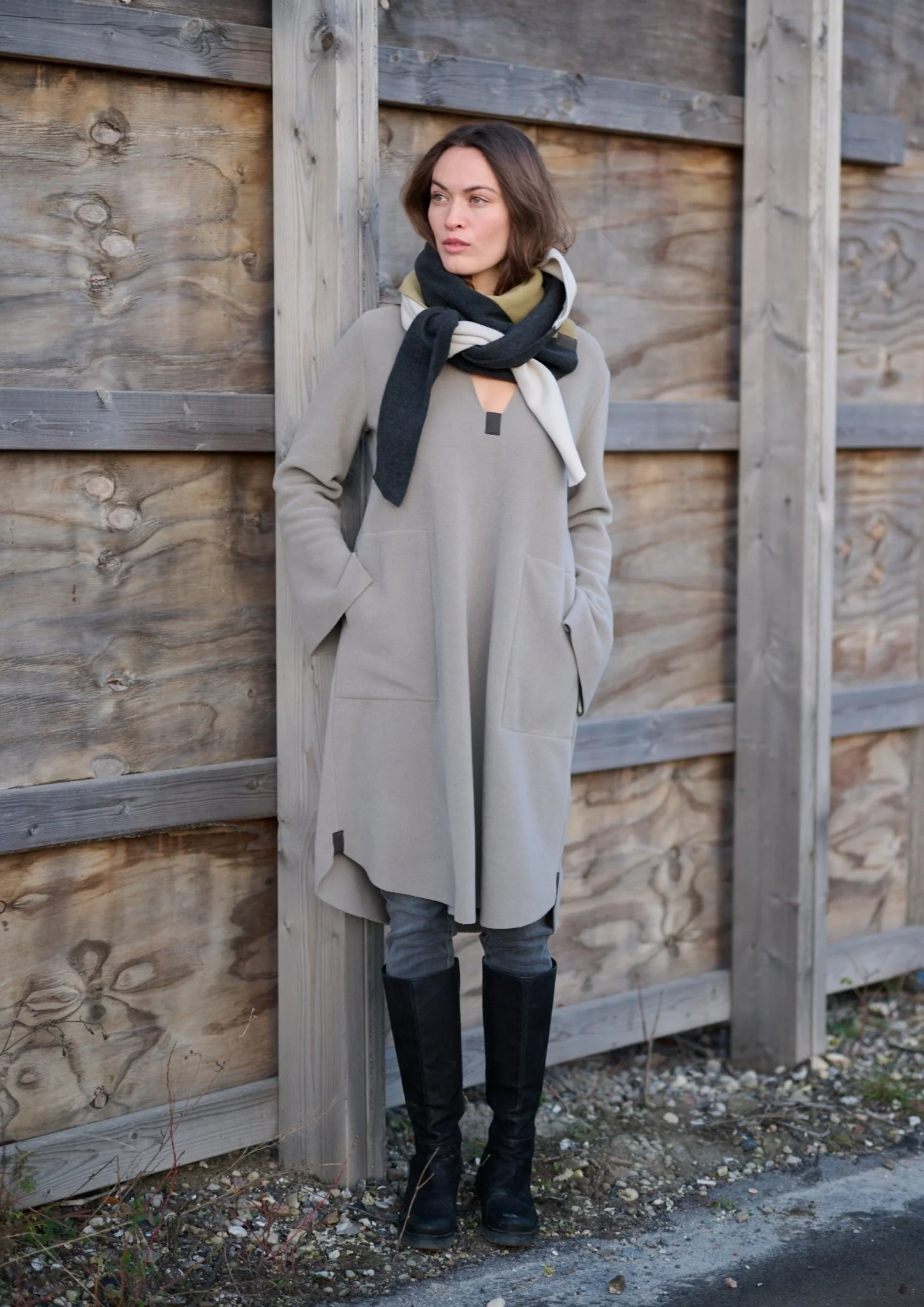 Henriette Steffensen Fleece Tri Colour Scarf