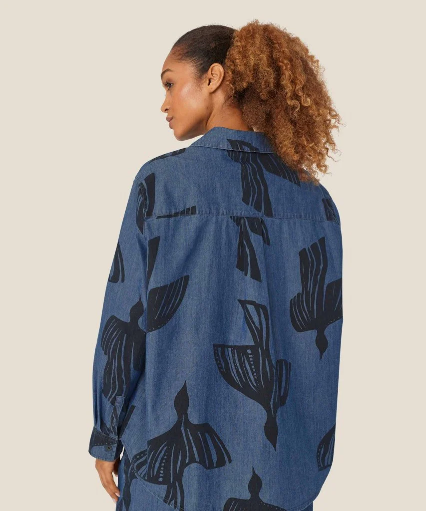 Masai Ireba Dark Denim Shirt - Image 3