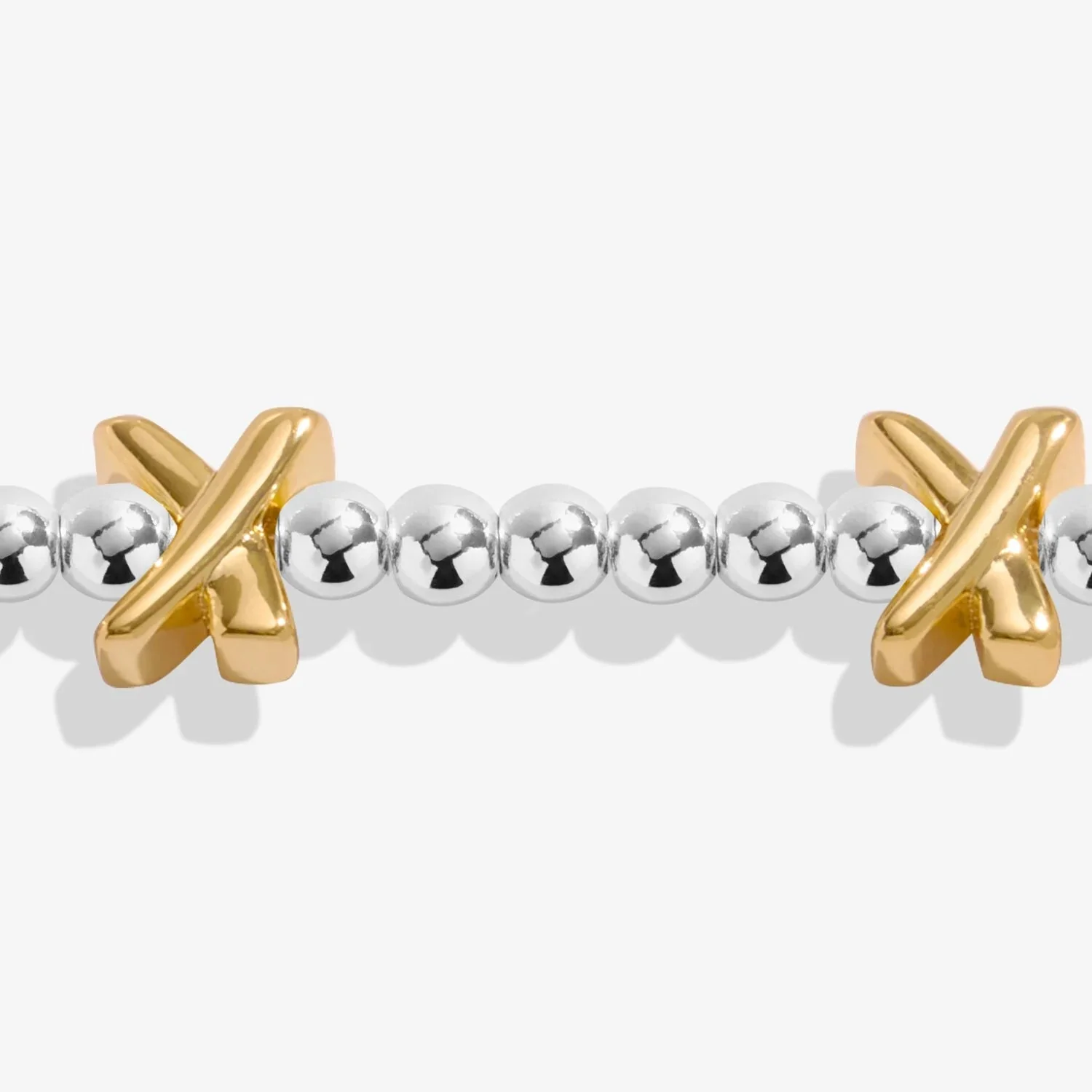 Joma Jewellery Bracelet Bar Silver Base Gold Kisses Bracelet - Image 4