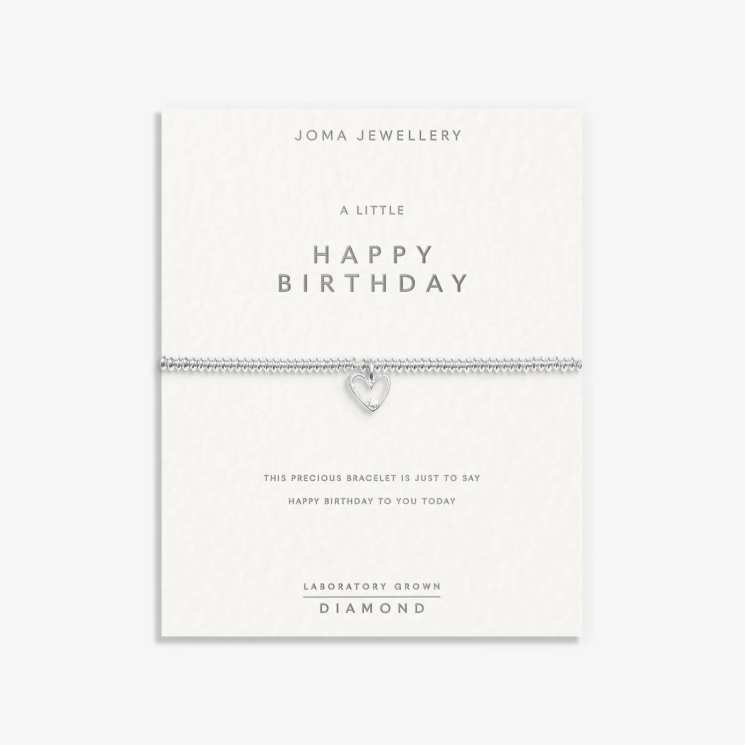 Joma Jewellery Bracelet Laboratory Grown Diamond A Little 'Happy Birthday' - Image 5