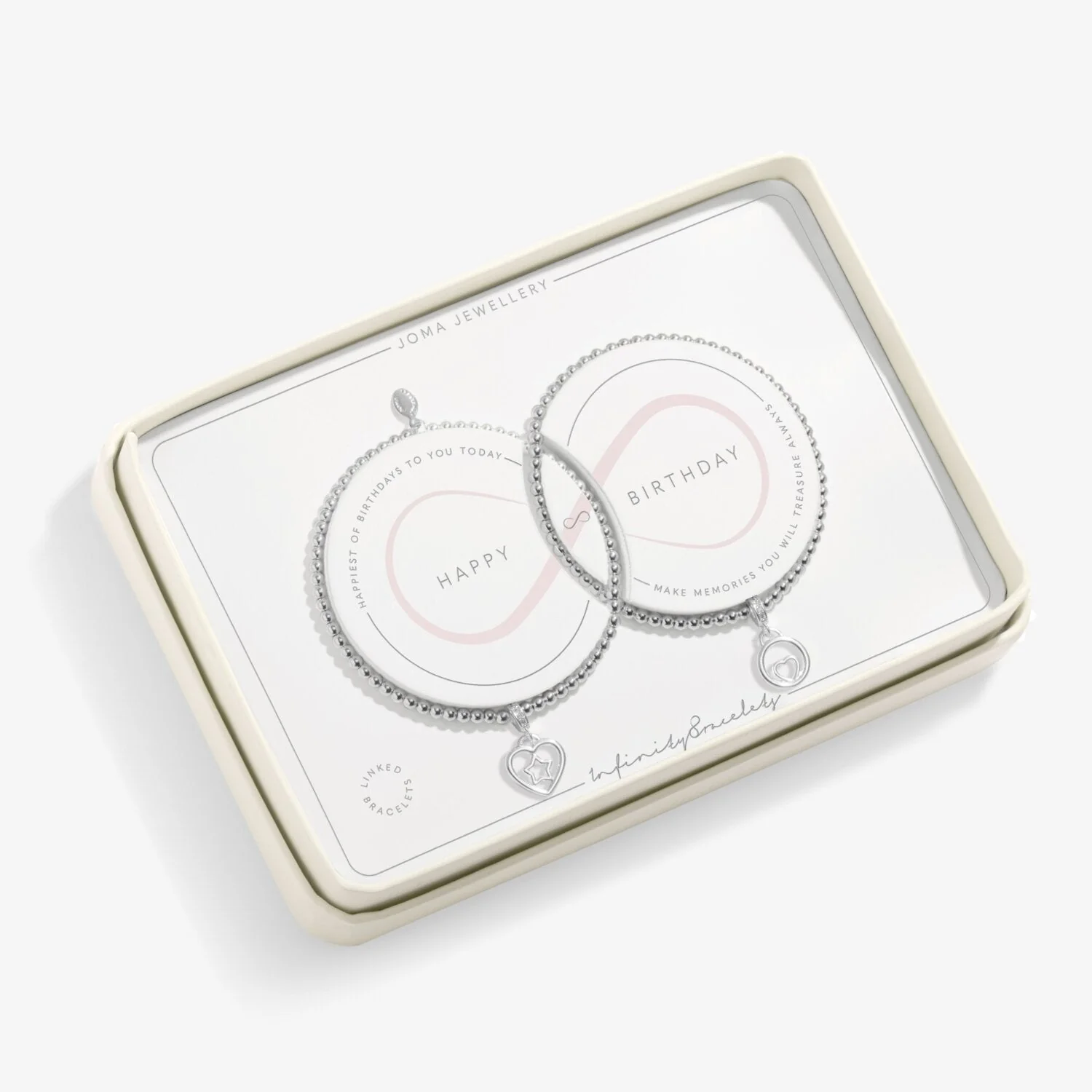 Joma Jewellery Infinity Bracelet ' Happy Birthday ' Linked - Image 2