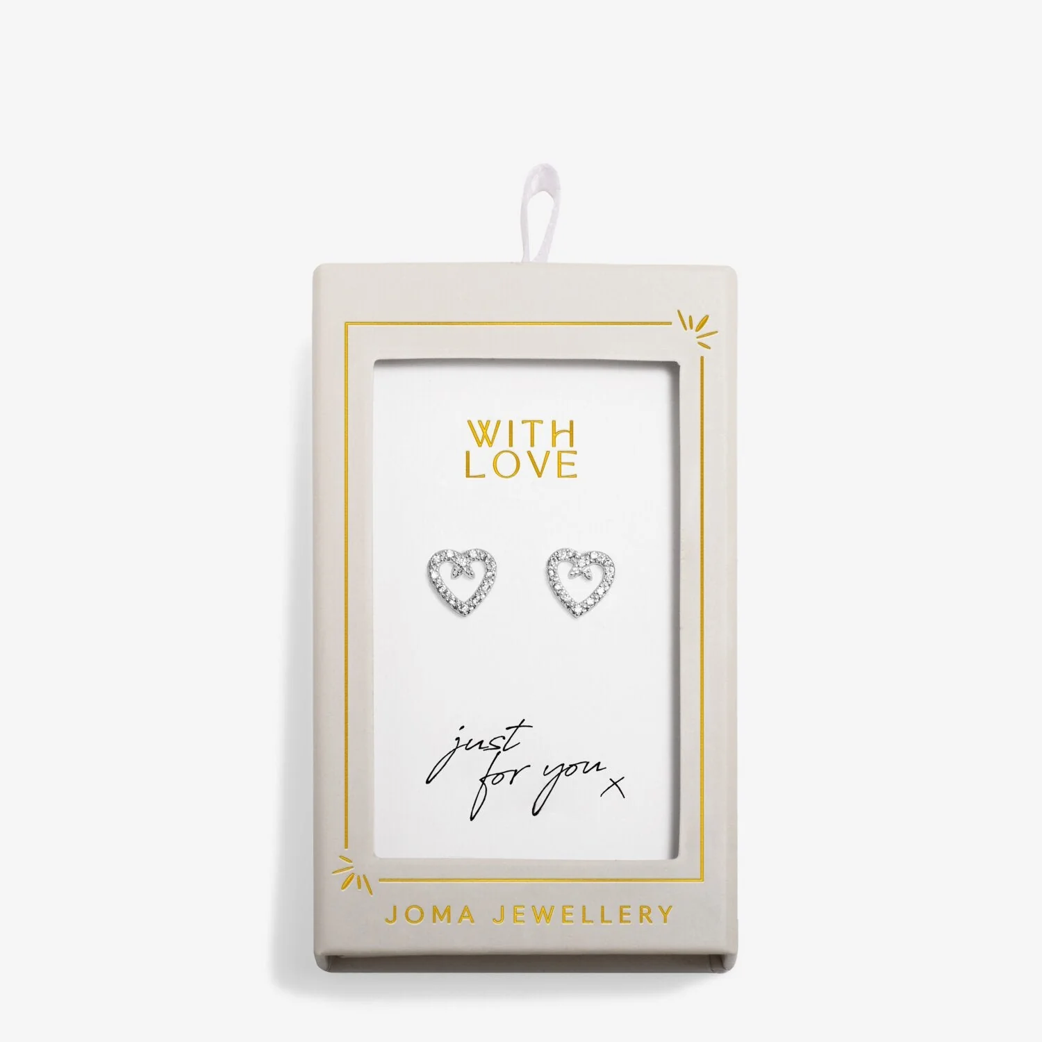 Joma Jewellery Stud Earrings Moments To Shine 'With Love' - Image 2