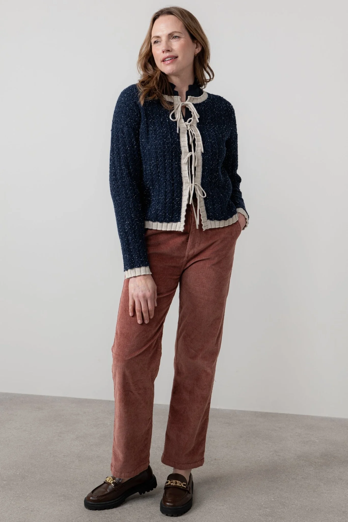 Lily And Me Adelia Cardi Fleck Knit