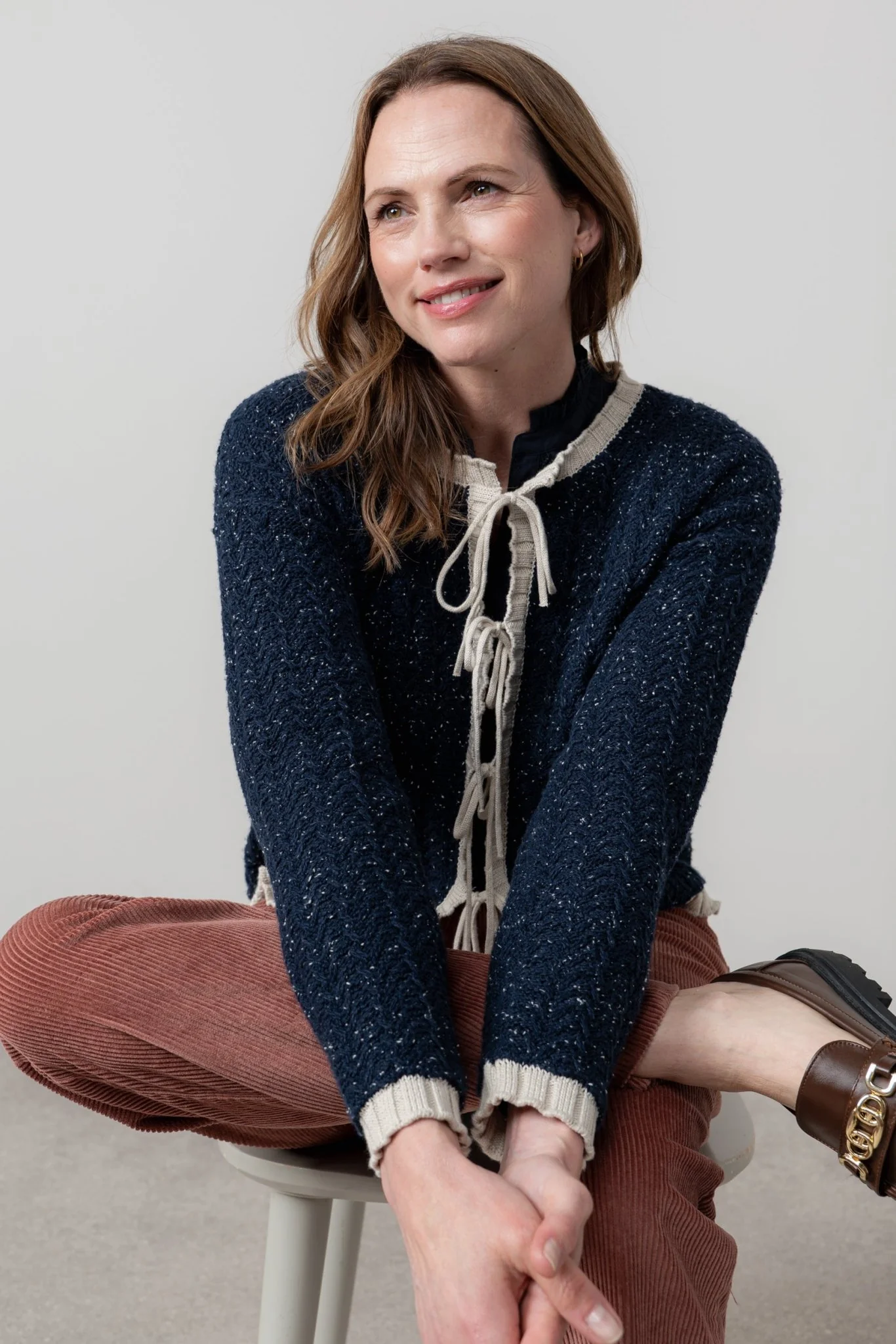 Lily And Me Adelia Cardi Fleck Knit - Image 3