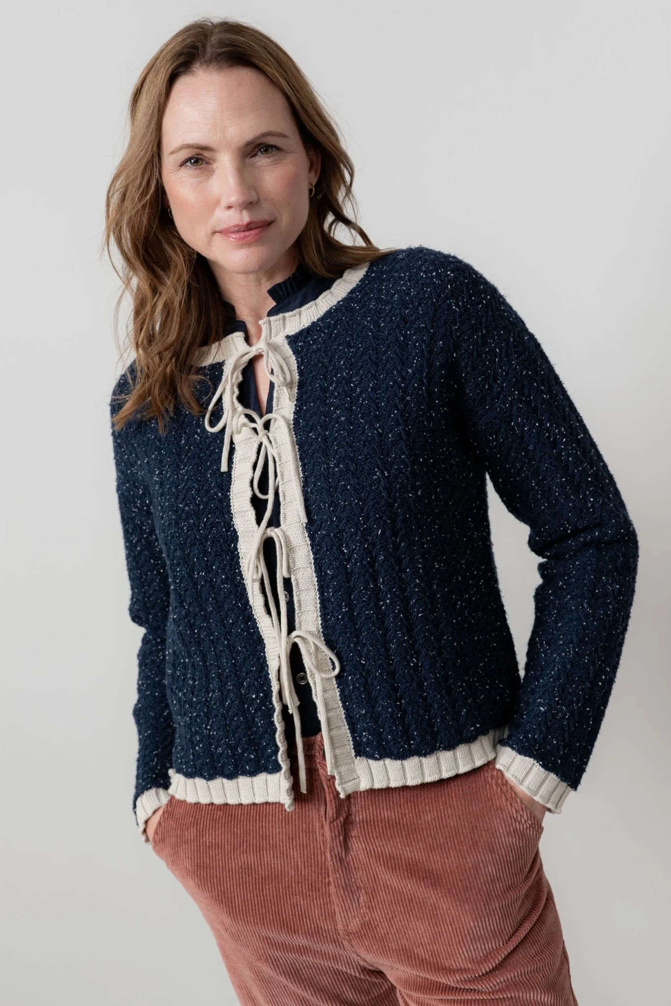 Lily And Me Adelia Cardi Fleck Knit - Image 5