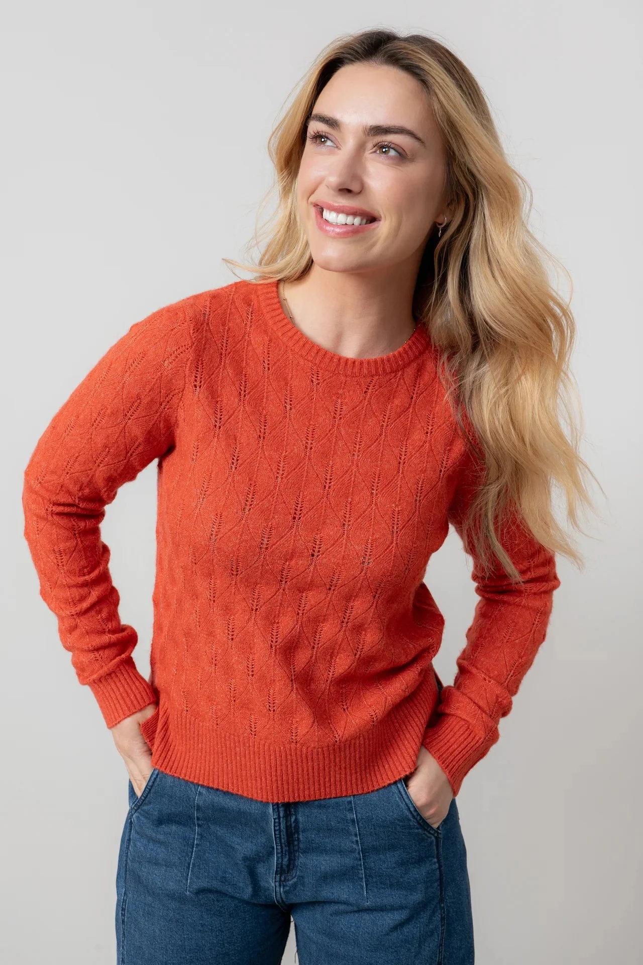 Lily And Me Haresfield Jumper Plain Red - Image 6