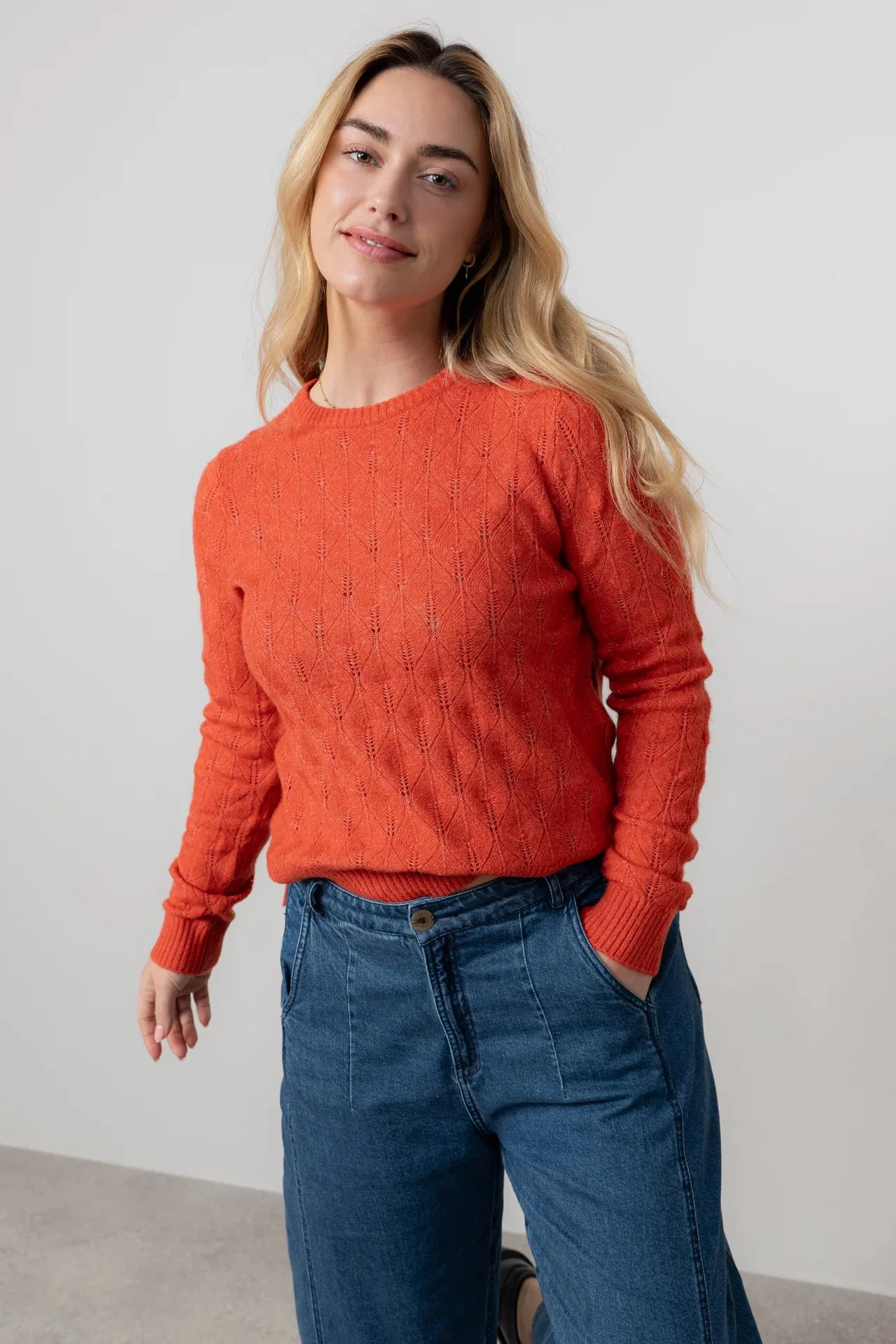 Lily And Me Haresfield Jumper Plain Red - Image 8