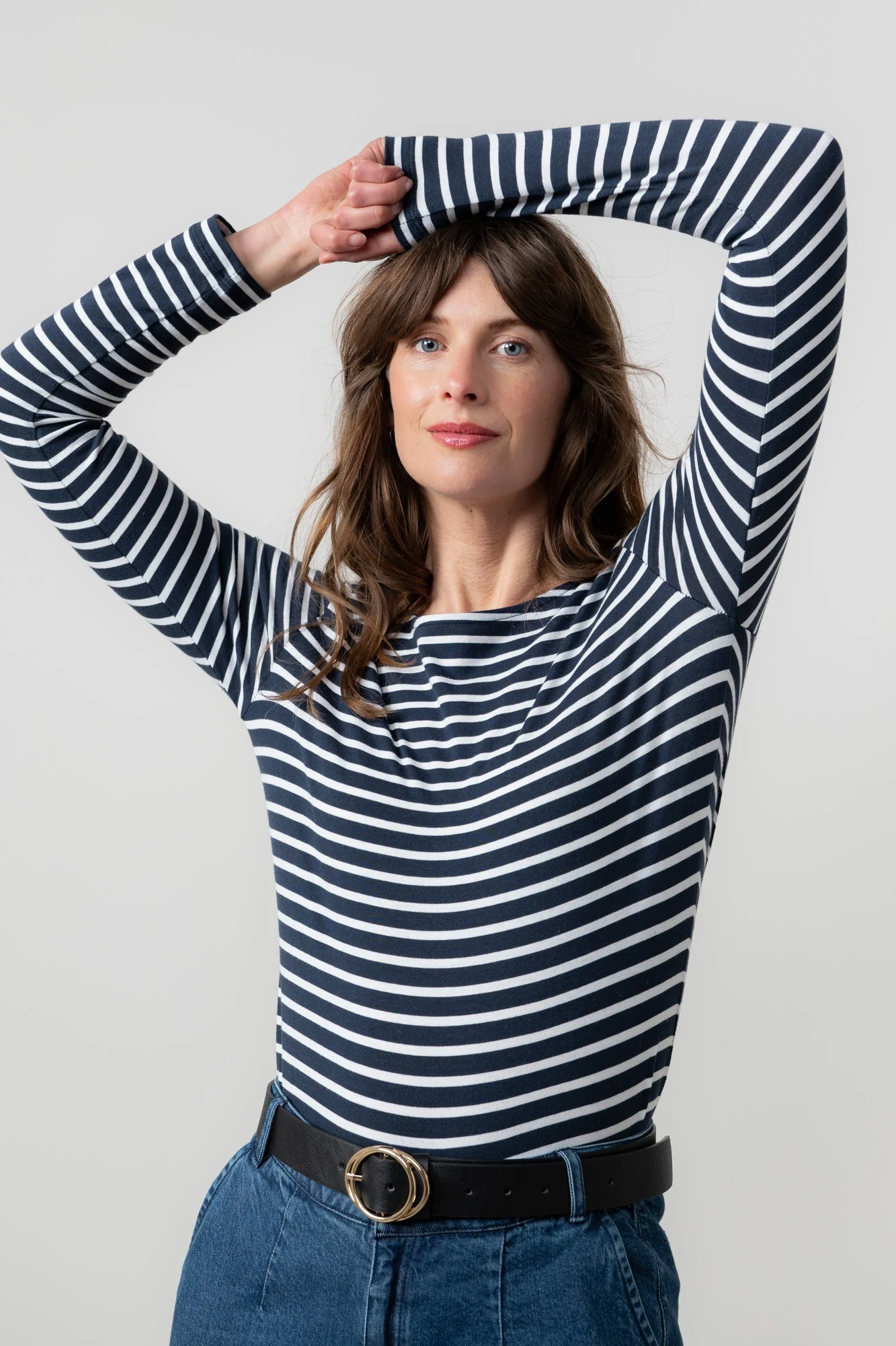 Lily And Me Monica Top Navy Stripe - Image 3