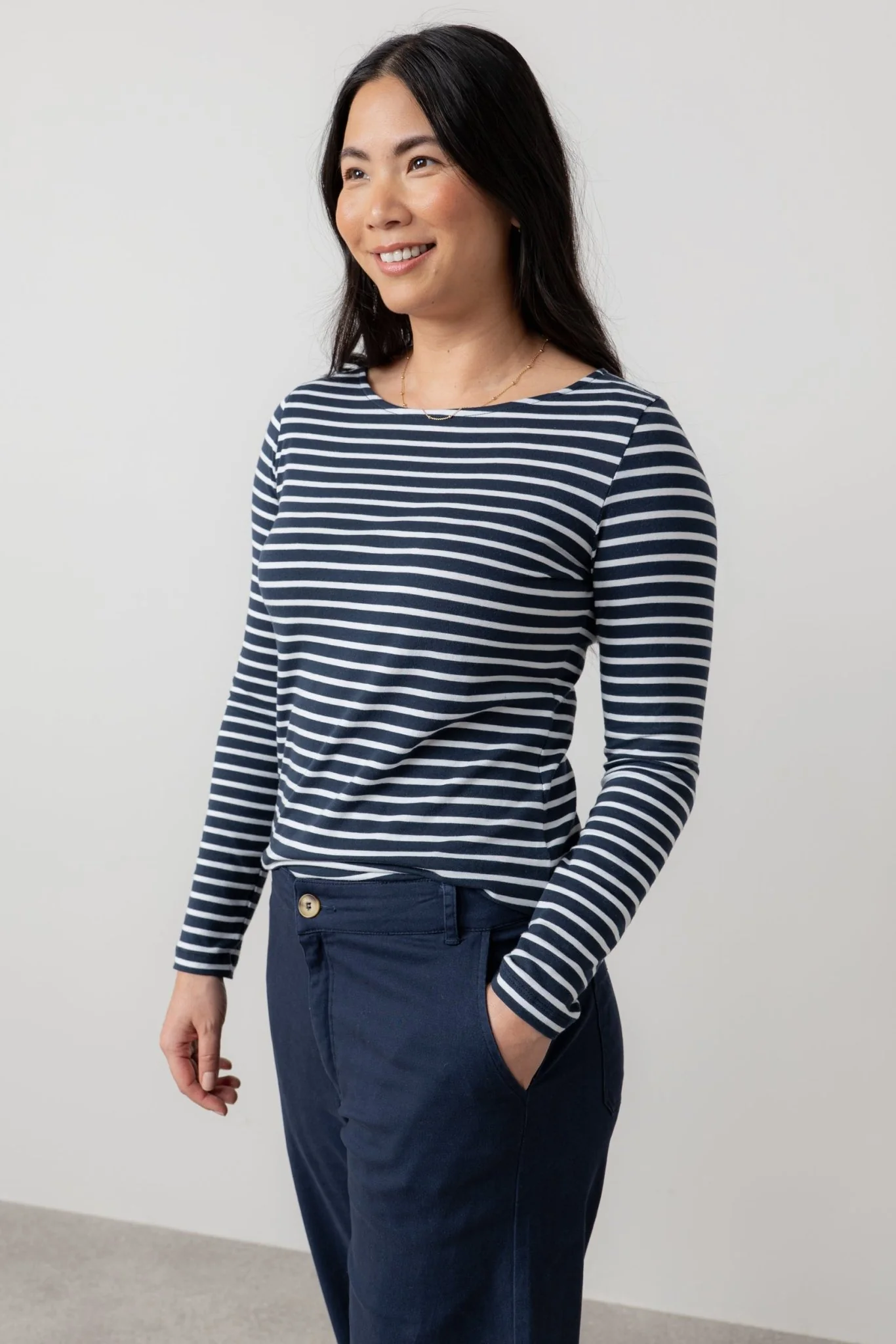 Lily And Me Monica Top Navy Stripe - Image 6