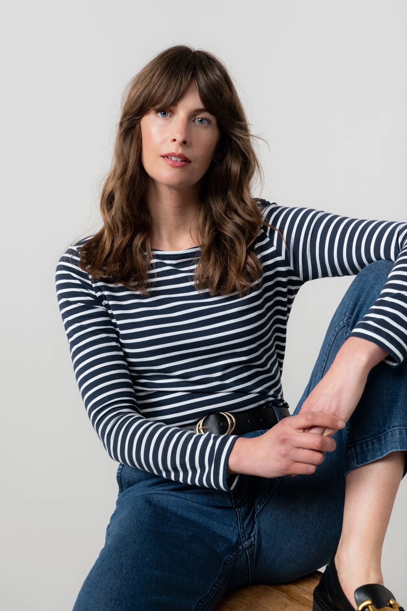 Lily And Me Monica Top Navy Stripe - Image 7