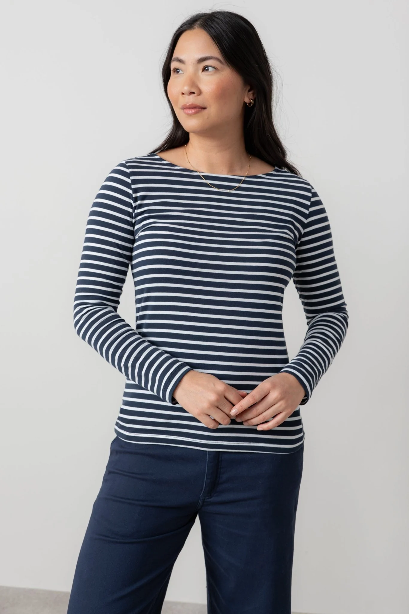 Lily And Me Monica Top Navy Stripe - Image 8