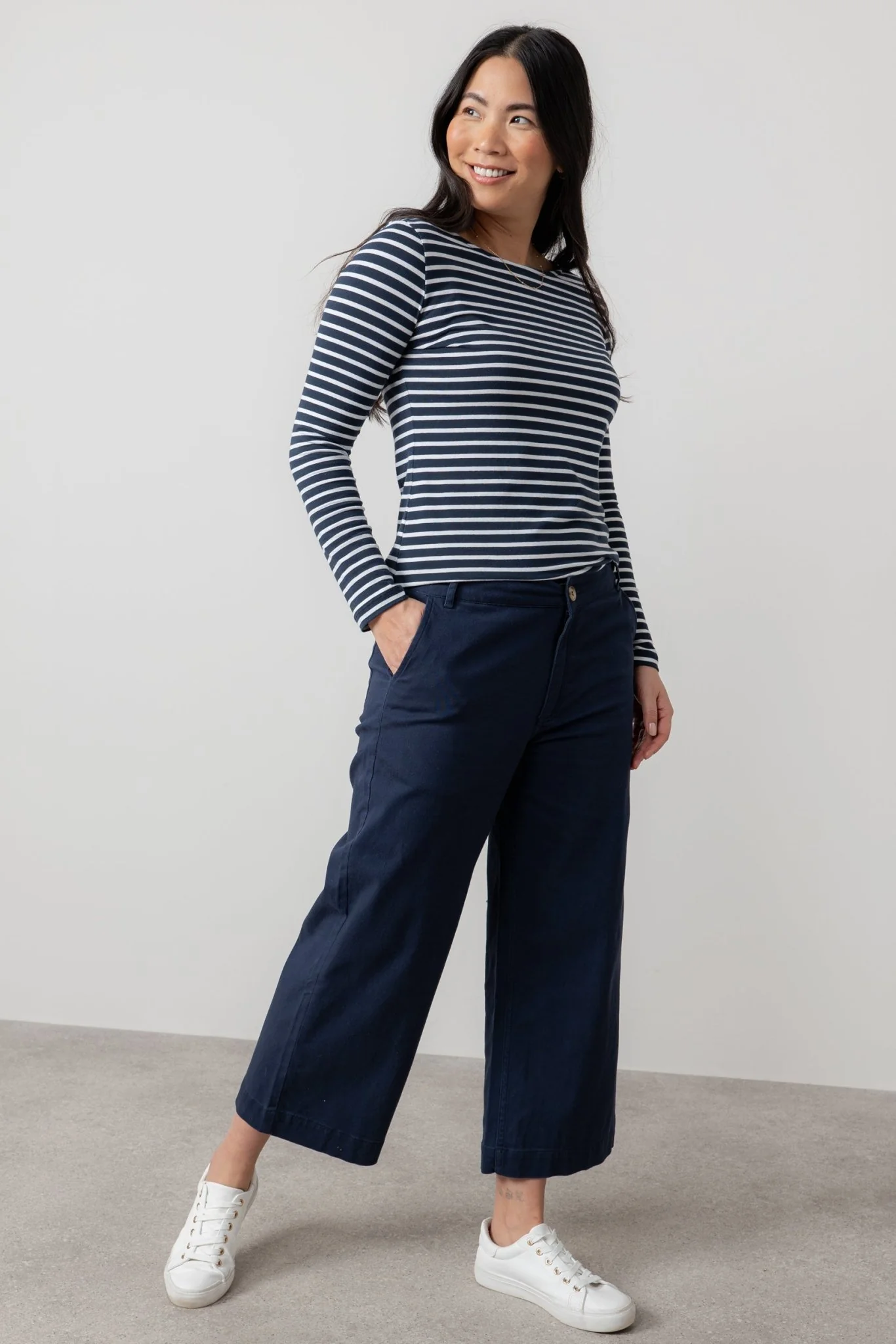 Lily And Me Monica Top Navy Stripe - Image 9