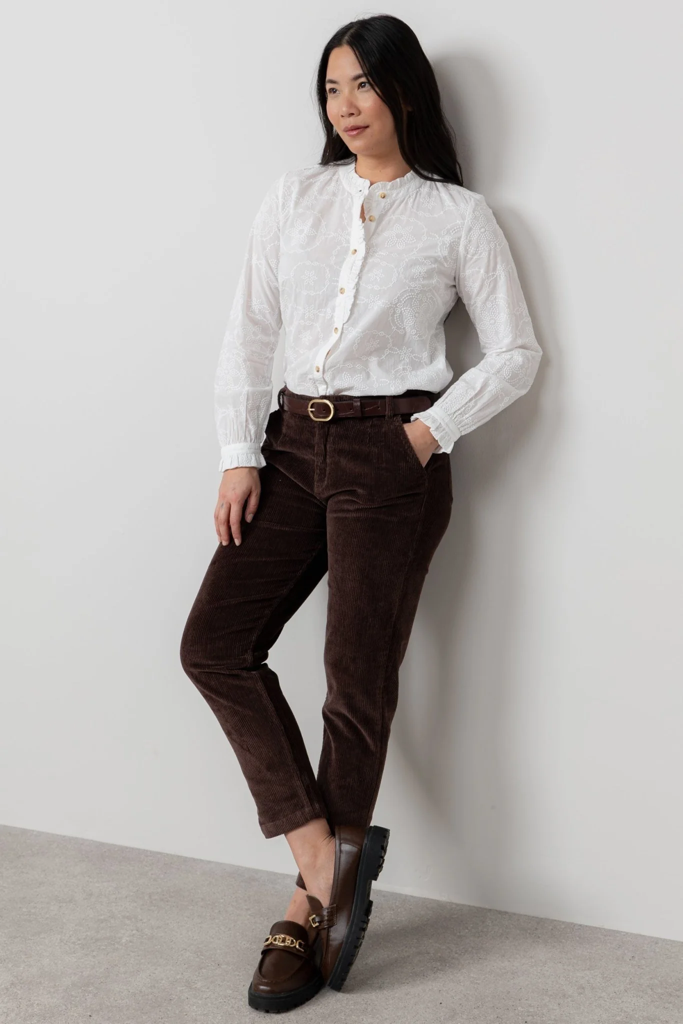 Lily And Me Rachel Frill Blouse Embroidered White - Image 7