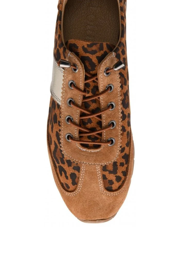 Lotus Shoes Lola Leopard Print Trianers - Image 3