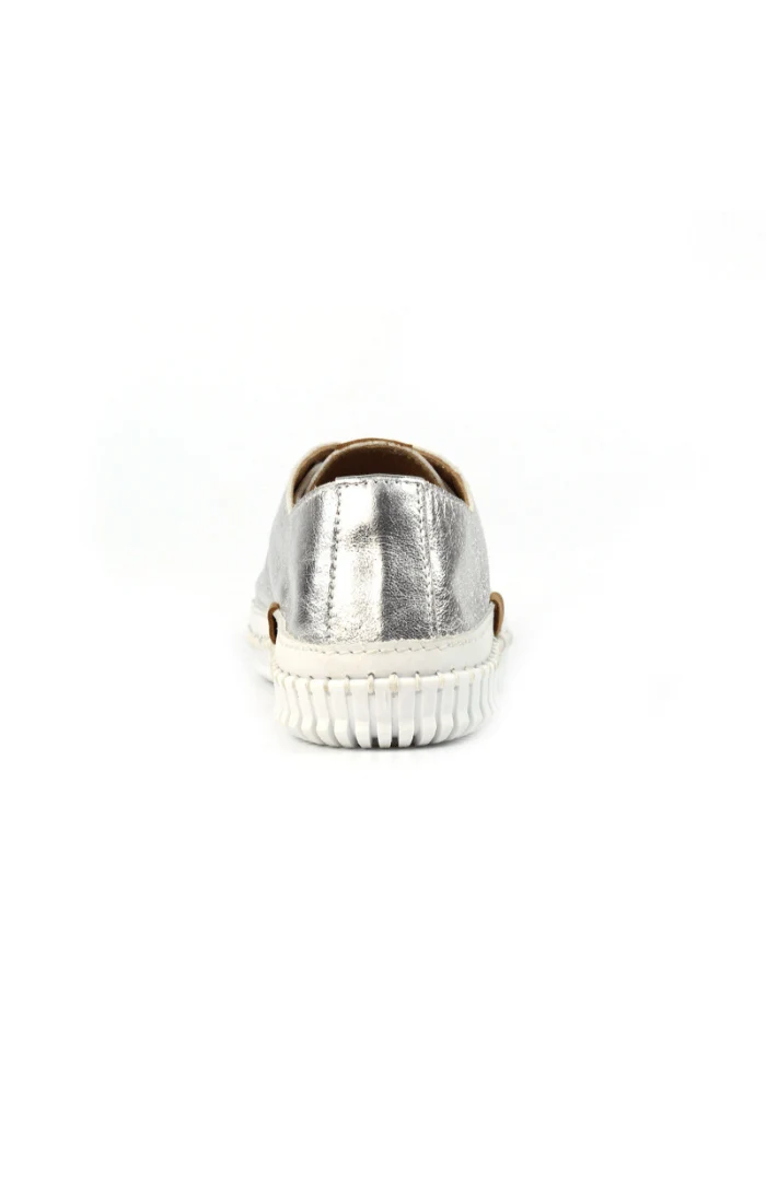 Lunar Shoes Starlet II Silver Lea. Plimsoll - Image 5