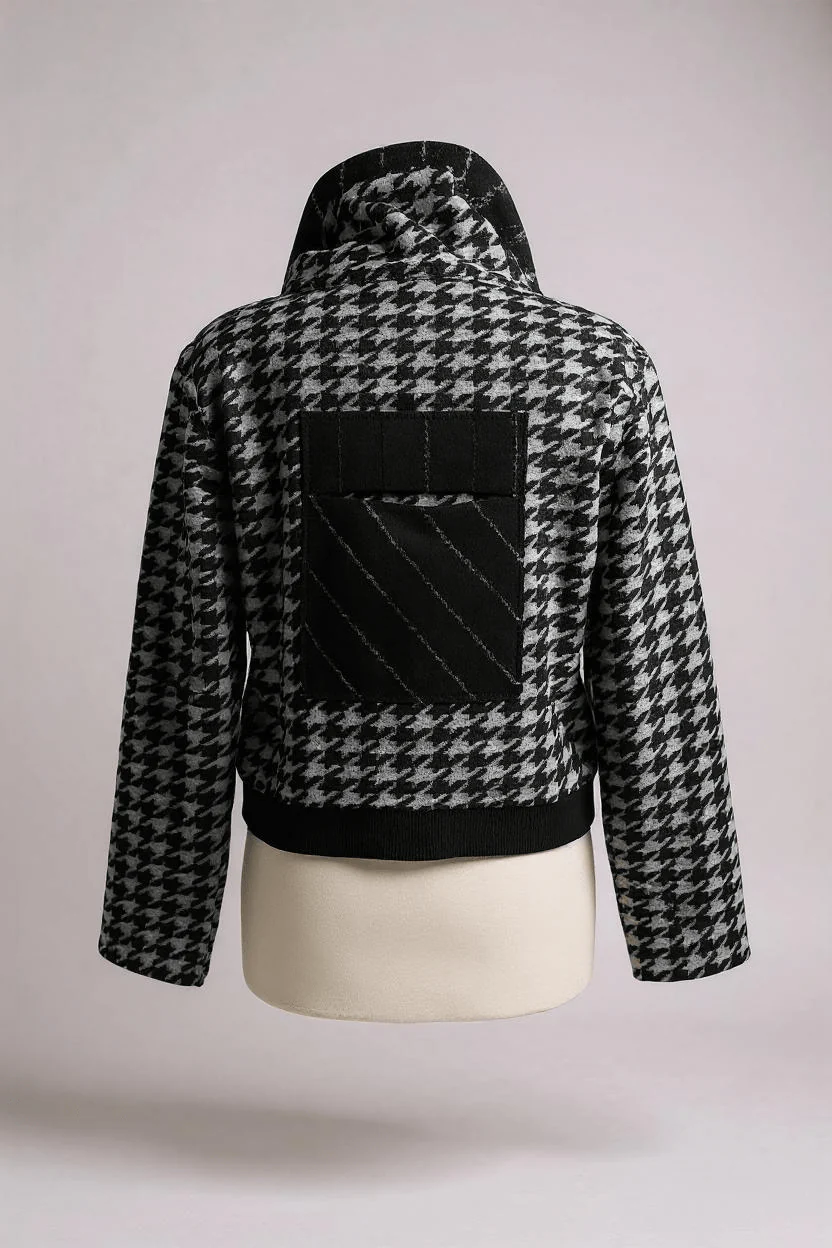 Luukaa Novaea Knitted Jacket Monochrome Black - Image 4