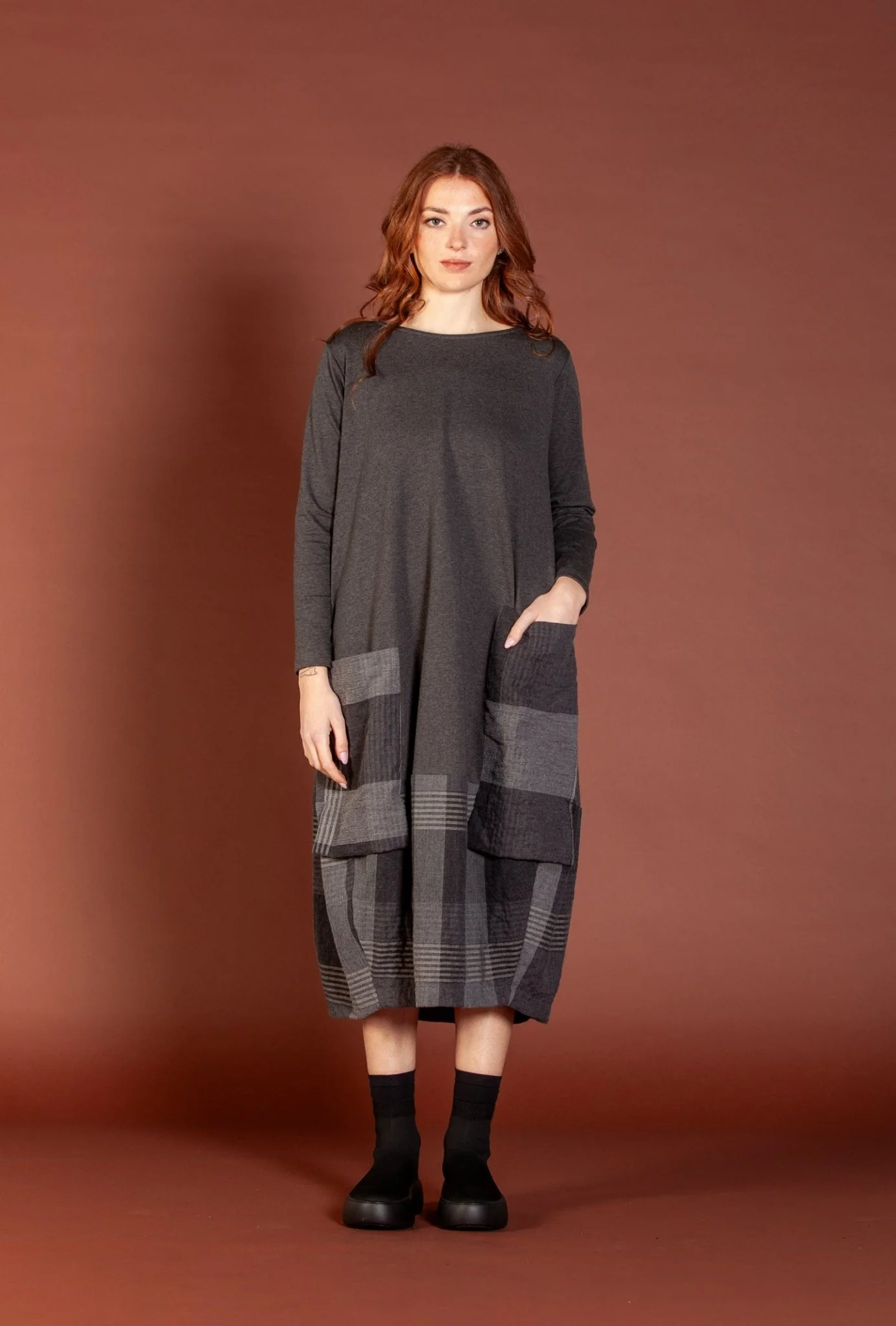 Mama b Metti Tsant Check Dress Notte