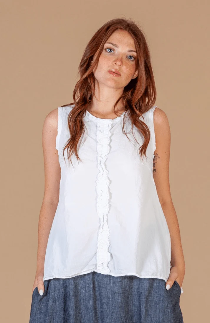 Mama b Ora C Frayed Edge Tank Top
