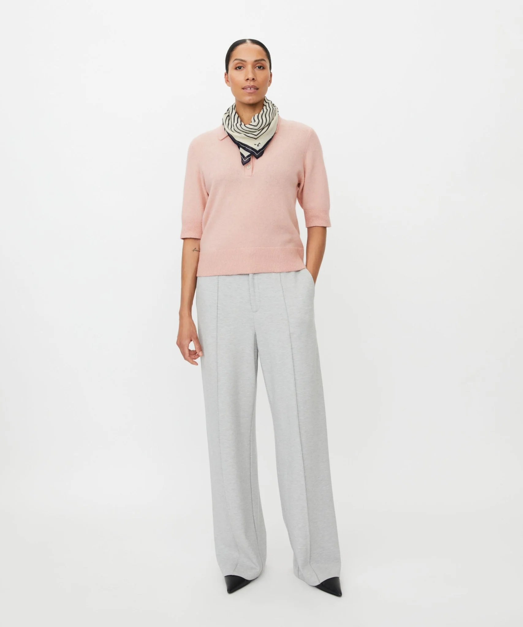Masai MAAlissea Navy Stripe Neck Scarf - Image 3